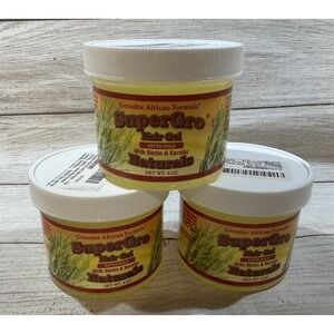 Lot of 3 African Formula SuperGro Hair Gel Extra Hold w/Biotin & Keratin 4oz